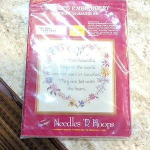 COPY - 3/$30.  Cross stitch kit. With beads